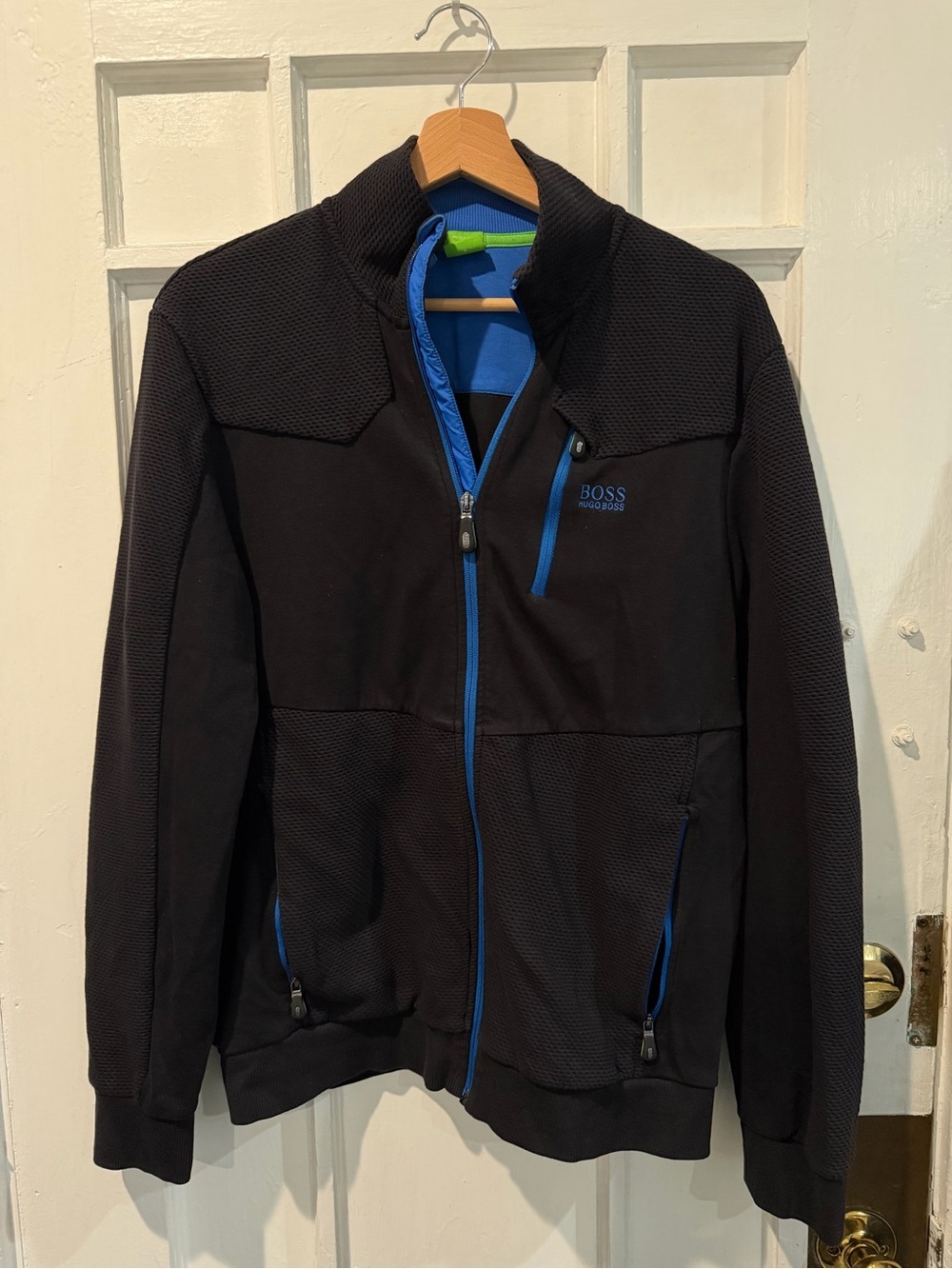 BOSS Black Jacket with Blue Accents